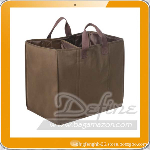 2 Compartment Laundry Hamper with Reinforced Carry Handles